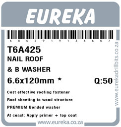 T6A425 - Roof Nail & Bonded Washer -T6A425_Label_T